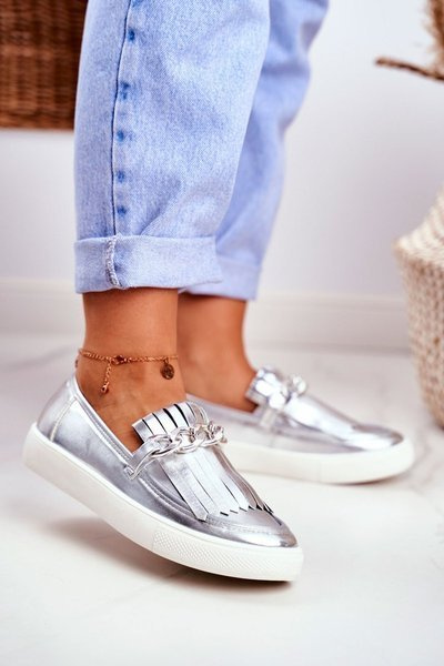 Moteriški „Slip On Lu Boo Mirror“ mokasinai su „Nefrette“ sportbačiais kutais