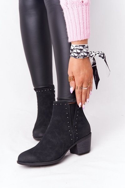 Women's Fleece Stiletto Stiefel Schwarz Morgan