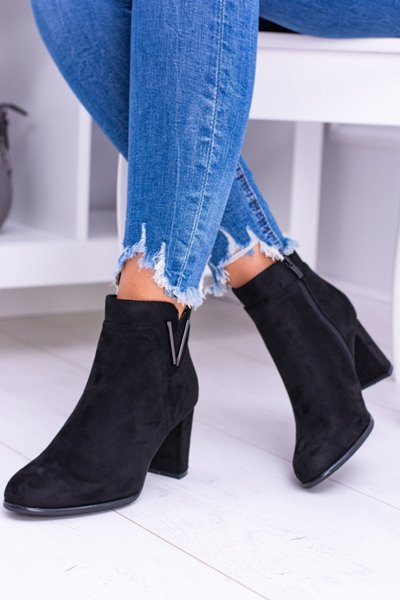 Sergio Leone Black Stiletto Boots Suede Valentia