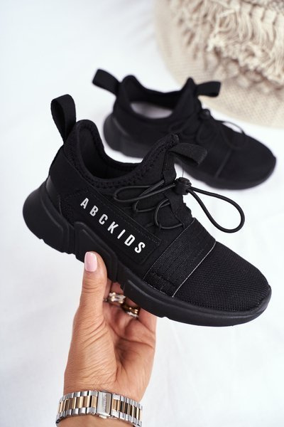 Pantofi sport pentru copii negri ABCKIDS B012310074
