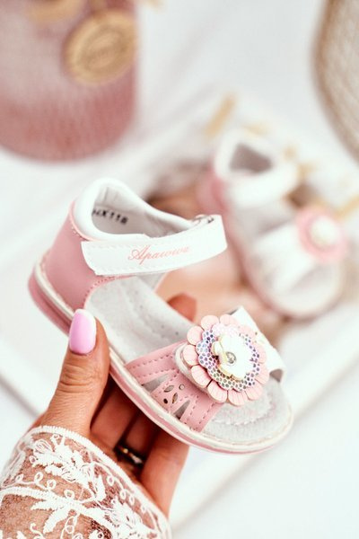 Chaussures Sandales Enfant Rose Mino