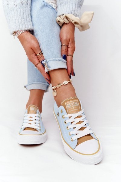 Klassische Damen BIG STAR Sneakers HH274457 Blau