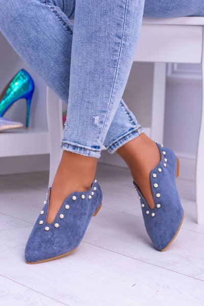 Lu Boo Blue Cutout Half Shoes Corals Merseo