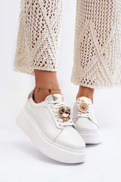 Damen Ledersneakers CheBello 4411 Weiß