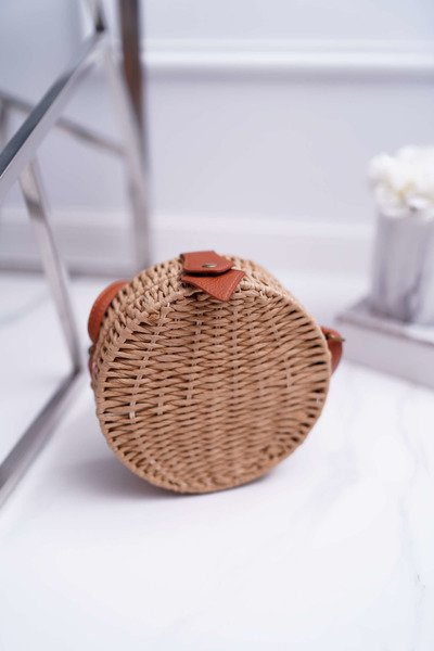 Braided Handbag String Chest Veeza Camel