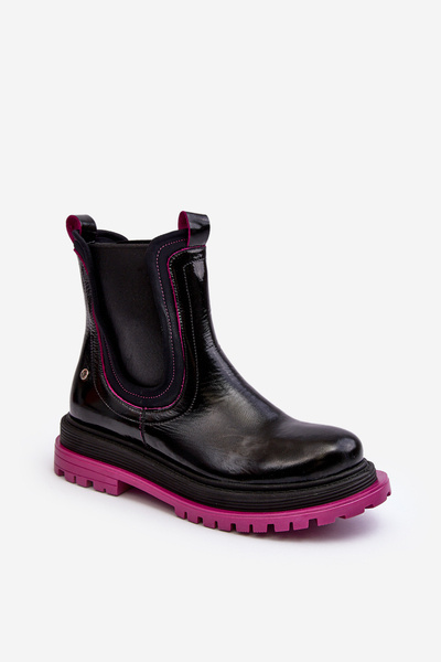 Damenlederstiefeletten Maciejka 06199 Schwarz