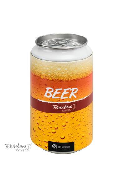 Chaussettes arc-en-ciel bière en conserve 1 paire