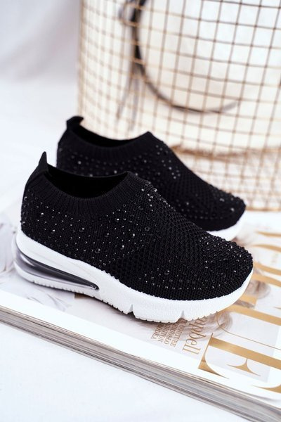 Chaussures de Sport Enfants Avec Zircons Noir Linda