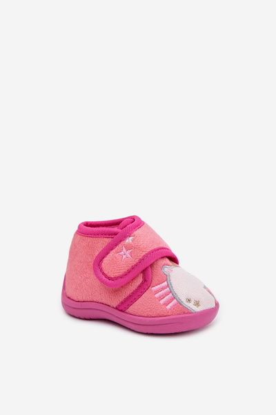 Chaussons pour enfants à velcro fuchsia Jeselle