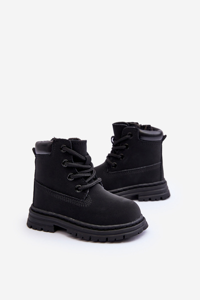 Bottines Trappeur Enfant à Zip Noir Bansi