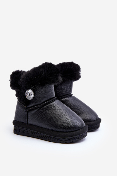 Bottes de neige fourrées avec fourrure Noir Bessie
