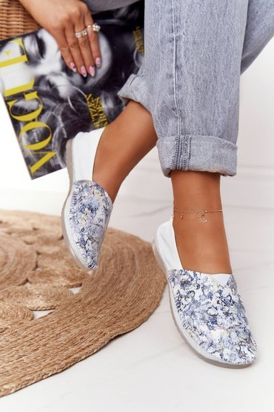 Ballerine din piele pentru femei Maciejka White 01930-85