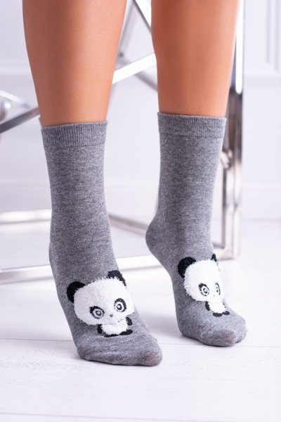 Chaussettes Femme Gris avec Panda