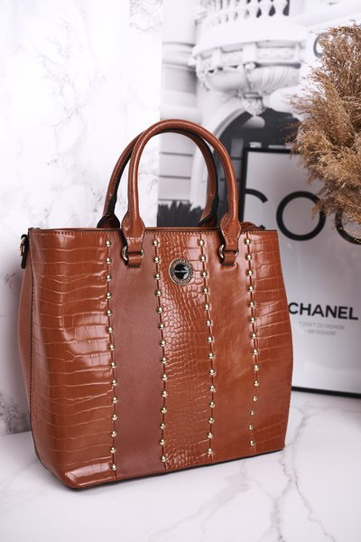Elegantiška karamelės rankinė MONNARI MONNARI BAG4590-017 Animal Print