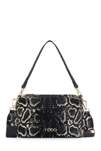 Sac Besace Classique Motif Serpent NOBO N1340-CM23 Noir-Or