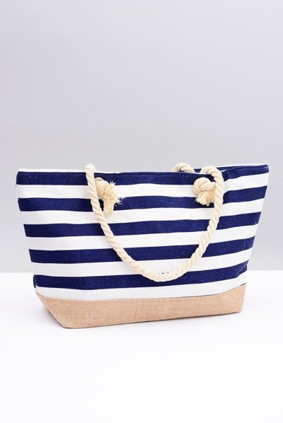 Women's Navy Blue Large Beach Handbag