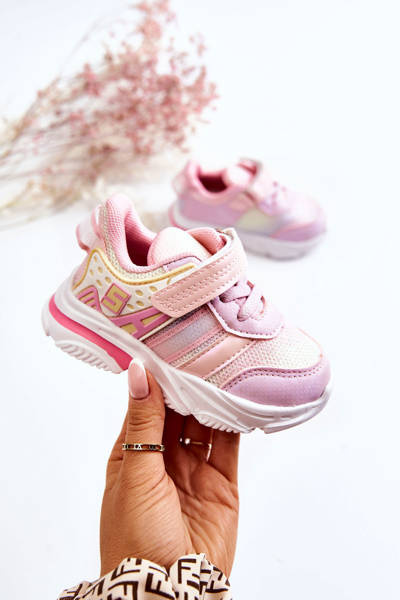 Chaussures De Sport Légères Pour Enfants Avec Velcro Rose Akella