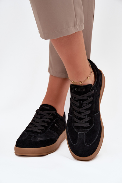 Női Velúr Sneakers Big Star SS274673 HI-POLY SYSTEM Fekete