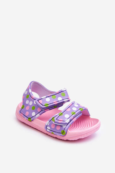 Sandales Enfant Mousse Légère à Motifs Rose-Violet Malaga