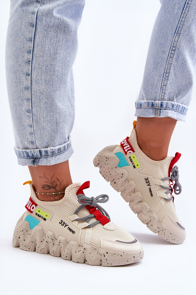 Baskets Tendance Slip-on Beige Evolution