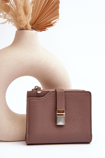 Portefeuille pour Femme en Simili Cuir Marron Clair Lazara