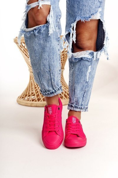 Baskets basses classiques pour femmes BIG STAR AA274013 Fuchsia