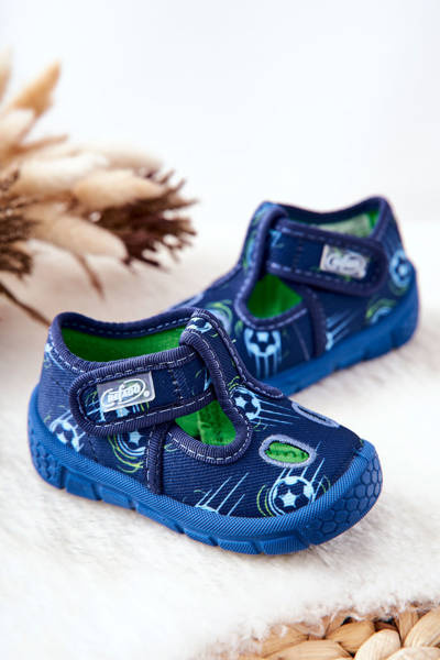 Befado Pantoffeln Ball Schuhe 533P015 Marineblau
