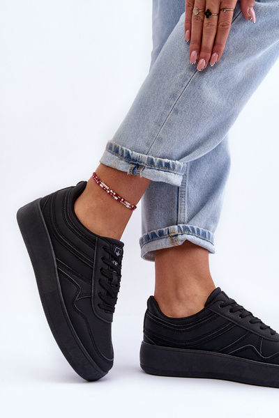 Chaussures de sport pour femmes Sneakers Noir-Argent Aruba