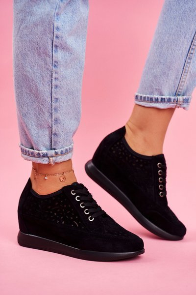 Women’s Wedge Sneakers Sergio Leone Black PB122