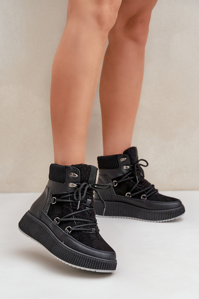 Bottes De Neige Basses Sur Plateforme Noires Naliora