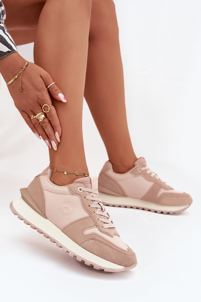 Női Bőr Sneakers Big Star OO274521 HI-POLY SYSTEM Nude