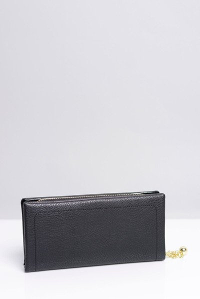 Große schwarze Damengeldbörse mit Tasche