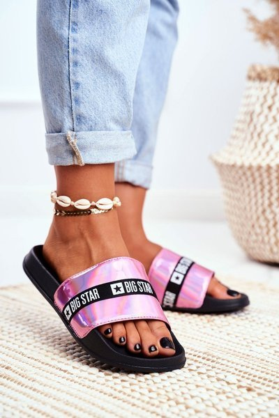 Claquettes Femme Big Star Rose Holo GG274A008