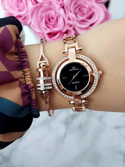 Montre Femme Giorgio & Dario Avec Zircons Get Or Rose
