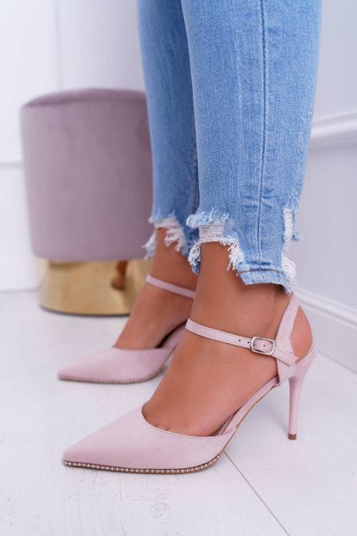 Stilettos női magassarkú, bevonatos sarkú rózsaszín trendek