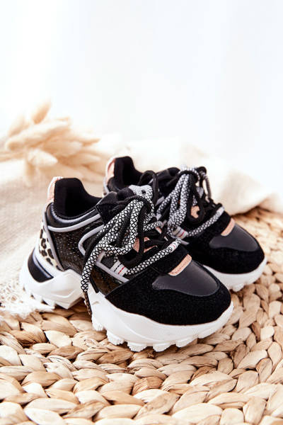 Kinder Sportschuhe Turnschuhe Schwarz Rommie