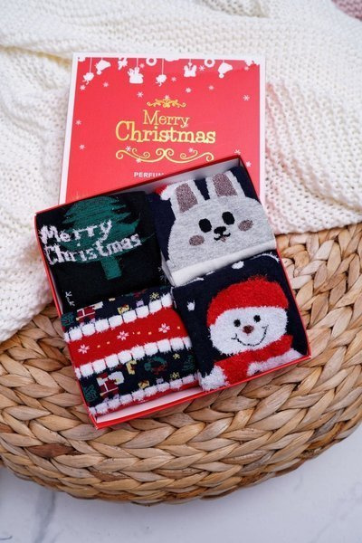 Chaussettes parfumées femme lot de 4 paires Noël COSAS A4