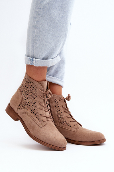 Bottes Femme à Motif Beige S.Barski HY66-136
