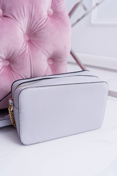 Geantă de umăr cu gri cu lanț auriu