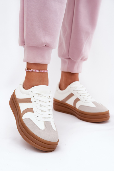 Damen Sneakers Auf Plattform Weiß Tolianna