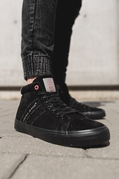 Vyriški sportbačiai Cross Jeans High Leather Suede Juoda EE1R4057C