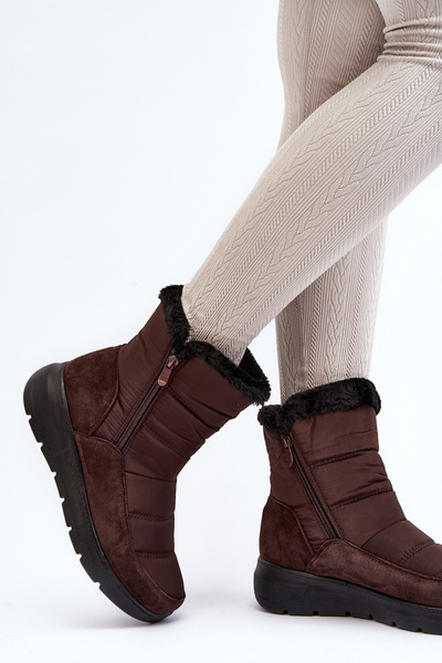 Bottes de neige pour femmes avec fourrure marron Primose