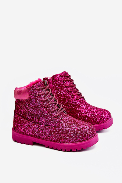 Cizme de sclipici izolate pentru copii Fuchsia sirena