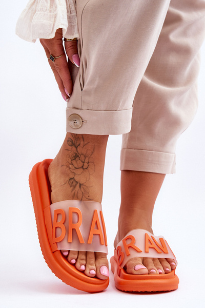Moteriškos šlepetės su platforma Orange Brave