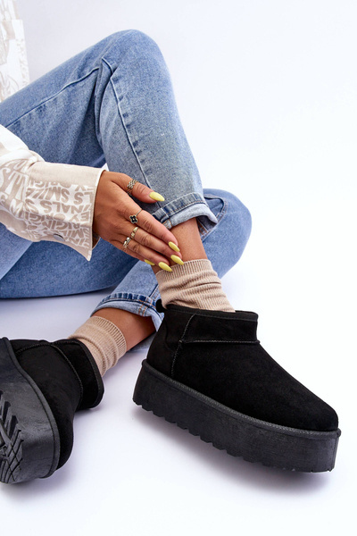 Bottes de neige en daim sur plateforme noir Corcoran