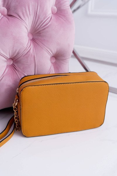 Geantă de mână peste umăr cu miere cu lanț de aur