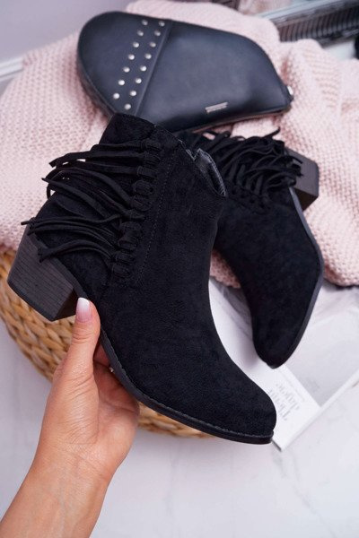 Cizme de cowboy pentru femei negre negre