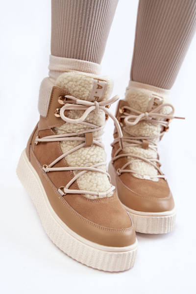 Cizme de zăpadă pentru femei la.fi 280072TA-QN BEIGE