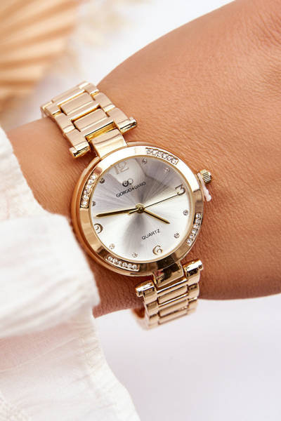 Montre Femme Acier Avec Zircons Giorgio&Dario Or