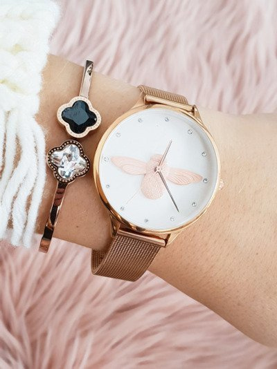 Women's Michael John Pink Gold Stuart Watch